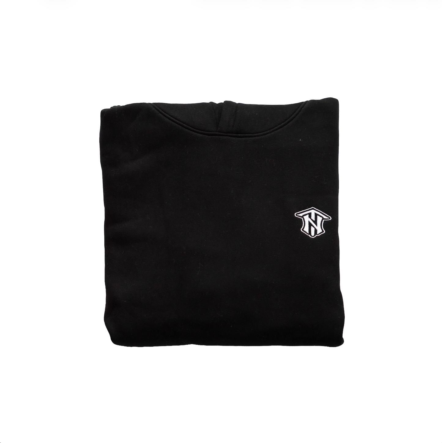 Not Today Icon Hoodie in Ultra Black, hood detail close-up