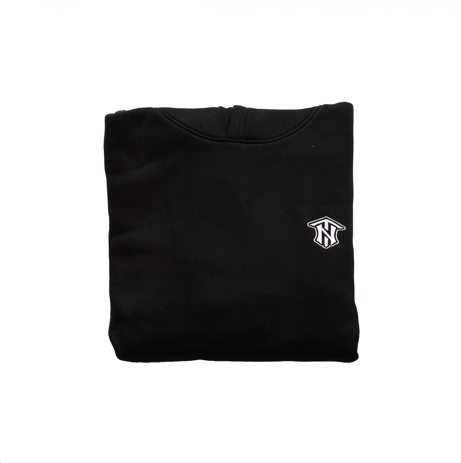 Not Today Icon Hoodie in Ultra Black, hood detail close-up