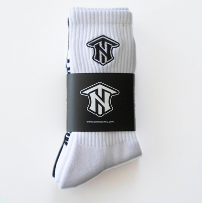 Not Today Classic Crew Socks two-pack, front view