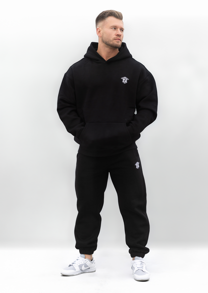 Not Today Icon Hoodie and Sweats set in Ultra Black, styled together